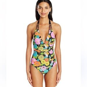 Trina Turk Woman Multicolor Floral Santiago Swimsuit One Piece
